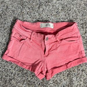 Hollister Coral Pink Low Rise Y2K Shorts
